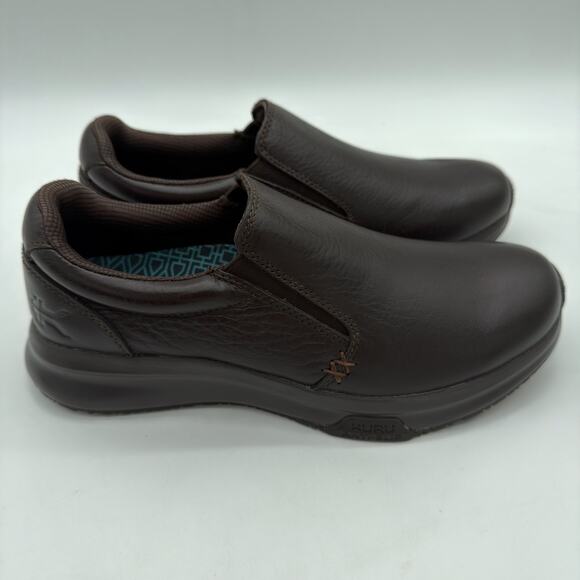 Kuru Kivi Espresso Brown AntiSlip Chef Plantar Fasciitis Leather SlipOn NWOB 8.5 main image 8
